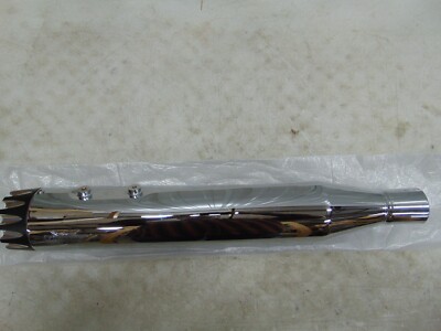 RCX Chrome 4.5'' Slip-on Excalibur Eclipse Black End Cap 17-23 FL RIGHT SIDE ONLY