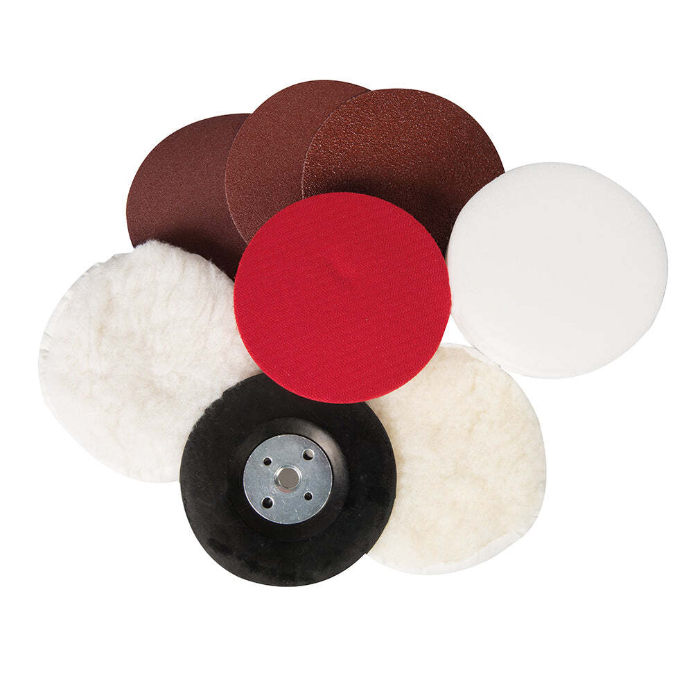 Kit di levigatira e lucidatura Silverline per Smerigliatrici 180mm