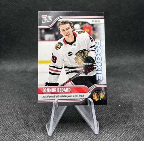 Connor Bedard #1 Rookie Card  Sticker 2023 NHL Topps NOW Chicago Blackhawks RC - Photo 1 sur 2