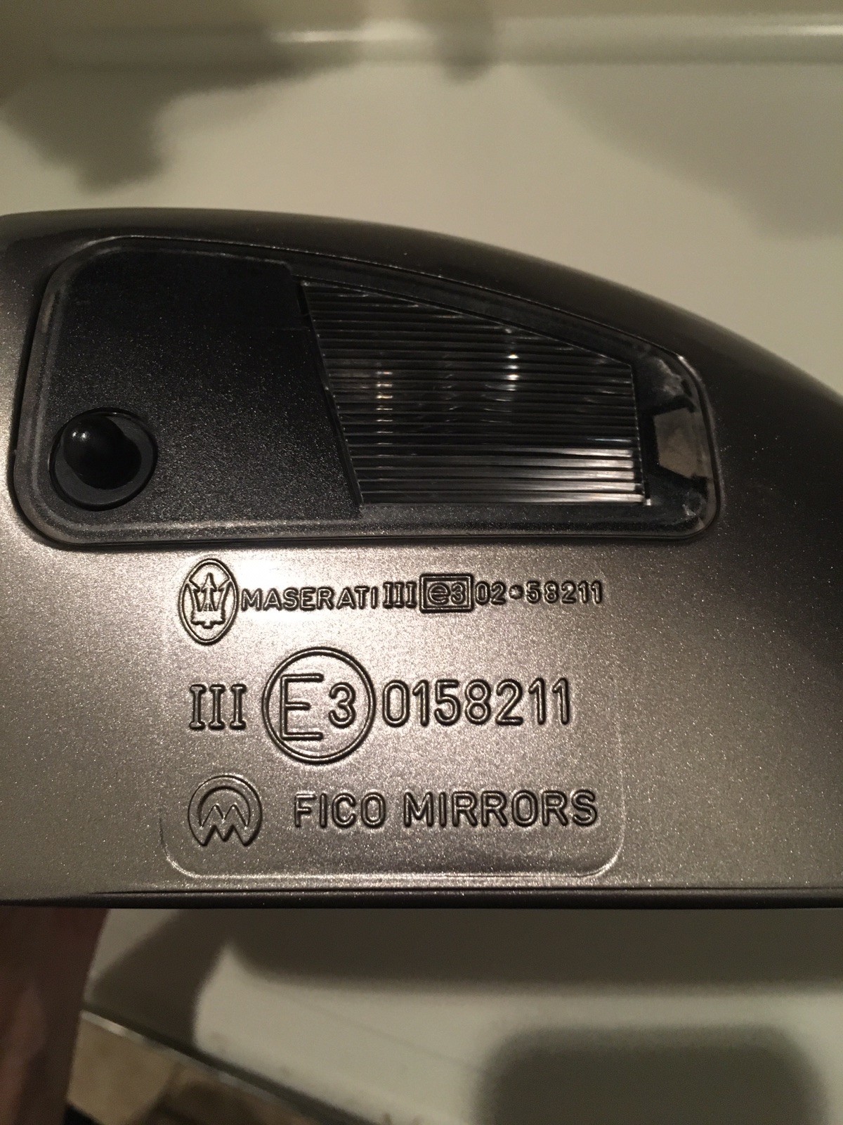 05-08 MASERATI QUATTROPORTE M139 LEFT DRIVER DOOR MIRROR GRAY (Grigio Nuvolari)