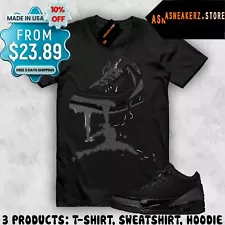 Shirt To Match Jordan 3 Black Cat Sneaker Matching Tee Drip Dripping 3s T-Shirt