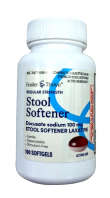 F&T Stool Softener Docusate Sodium 100mg Softgels 100ct __