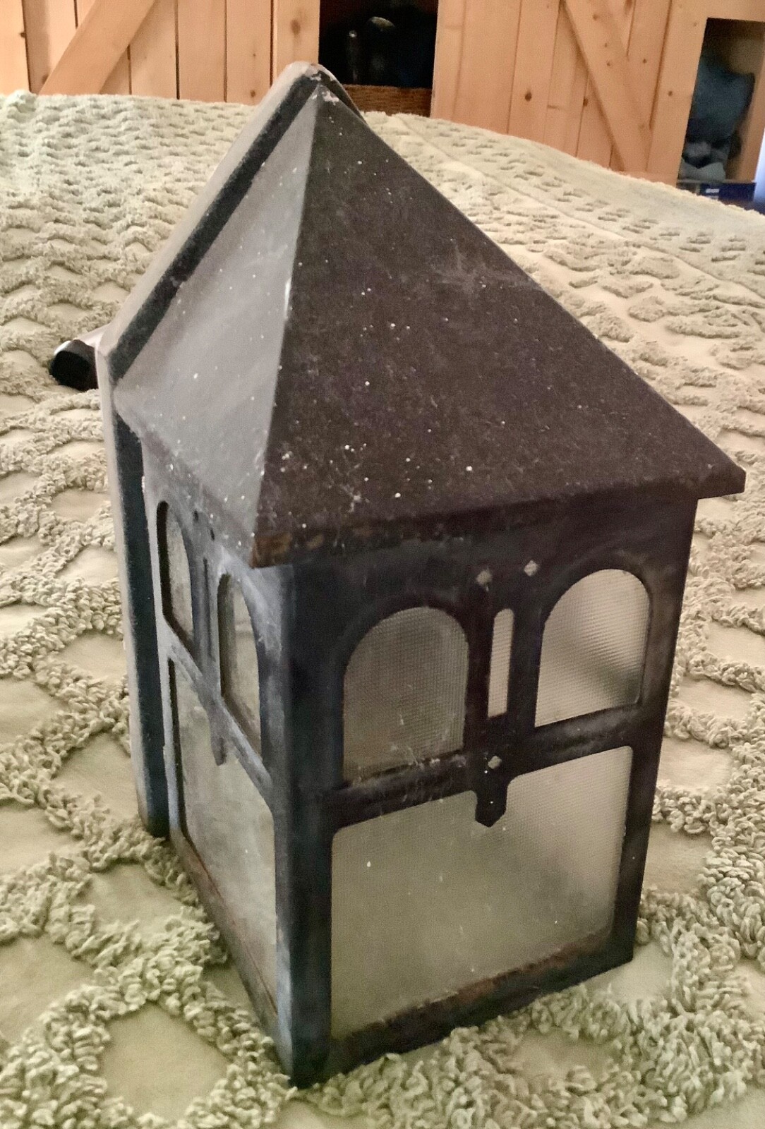 VINTAGE  LANTERN WALL SCONCE BUNGALOW Tudor COTTAGE PORCH LIGHT lamp