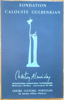 CHARTERS ALMEIDA EXHIBITION ART POSTER PRINT FONDATION CALOUSTE GULBENKIAN 70s