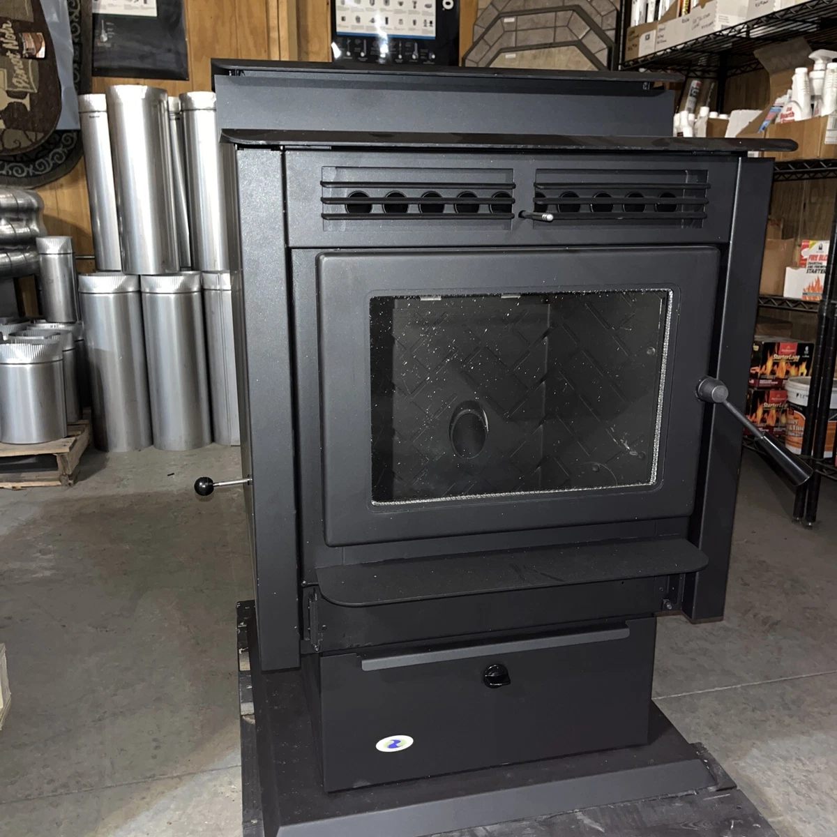 Hudson River u0026#039;Davenportu0026#039; Pellet Stove w/ Pedestal- 50,000BTU *30%  Tax Credit!!* | eBay