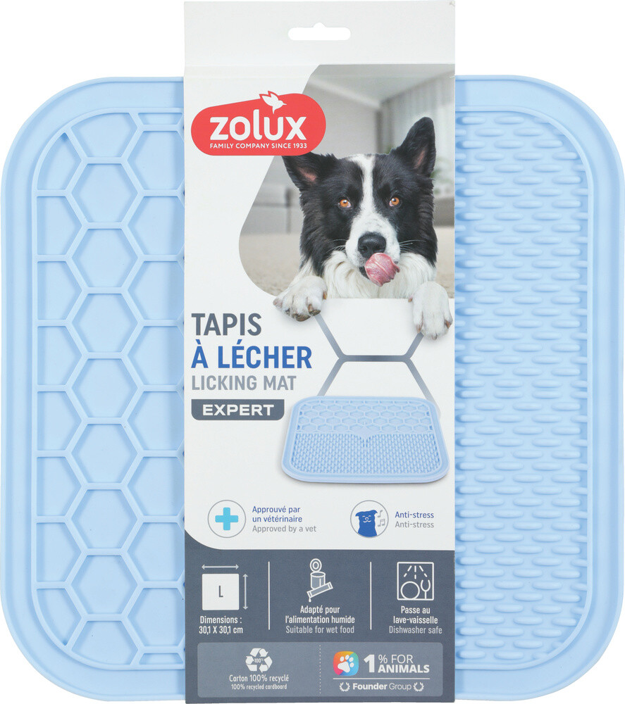 Zolux tappetino Licking Mat azzurro 30x30 cm
