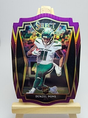 Denzel Mims 2020 Select Purple Prizm Premier Level Rookie RC #163 Jets