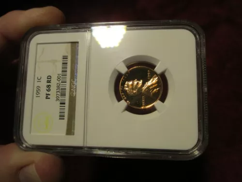 1959 PROOF LINCOLN MEMORIAL CENT - Copper Penny NGC PF 68 RD BEAUTIFUL RED COIN