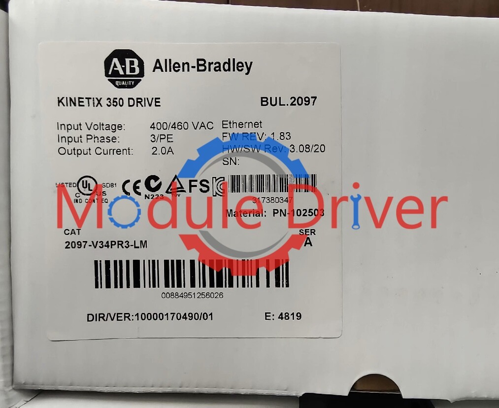 2097-V34PR3-LM Kinetix 350 Servo Driver New Factory Sealed Allen-Bradley