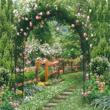 Metal Wedding Garden Arbor Arch Climbing Plants Support Walkway Path Backyard