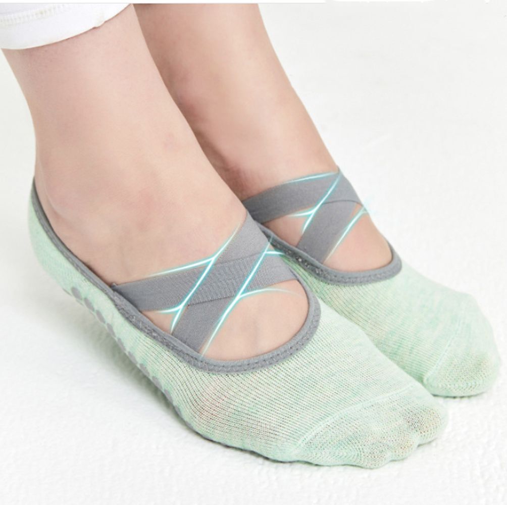 SAOLA Calze manico suola silicone con pilates joga calzini antiscivolo croce del balletto