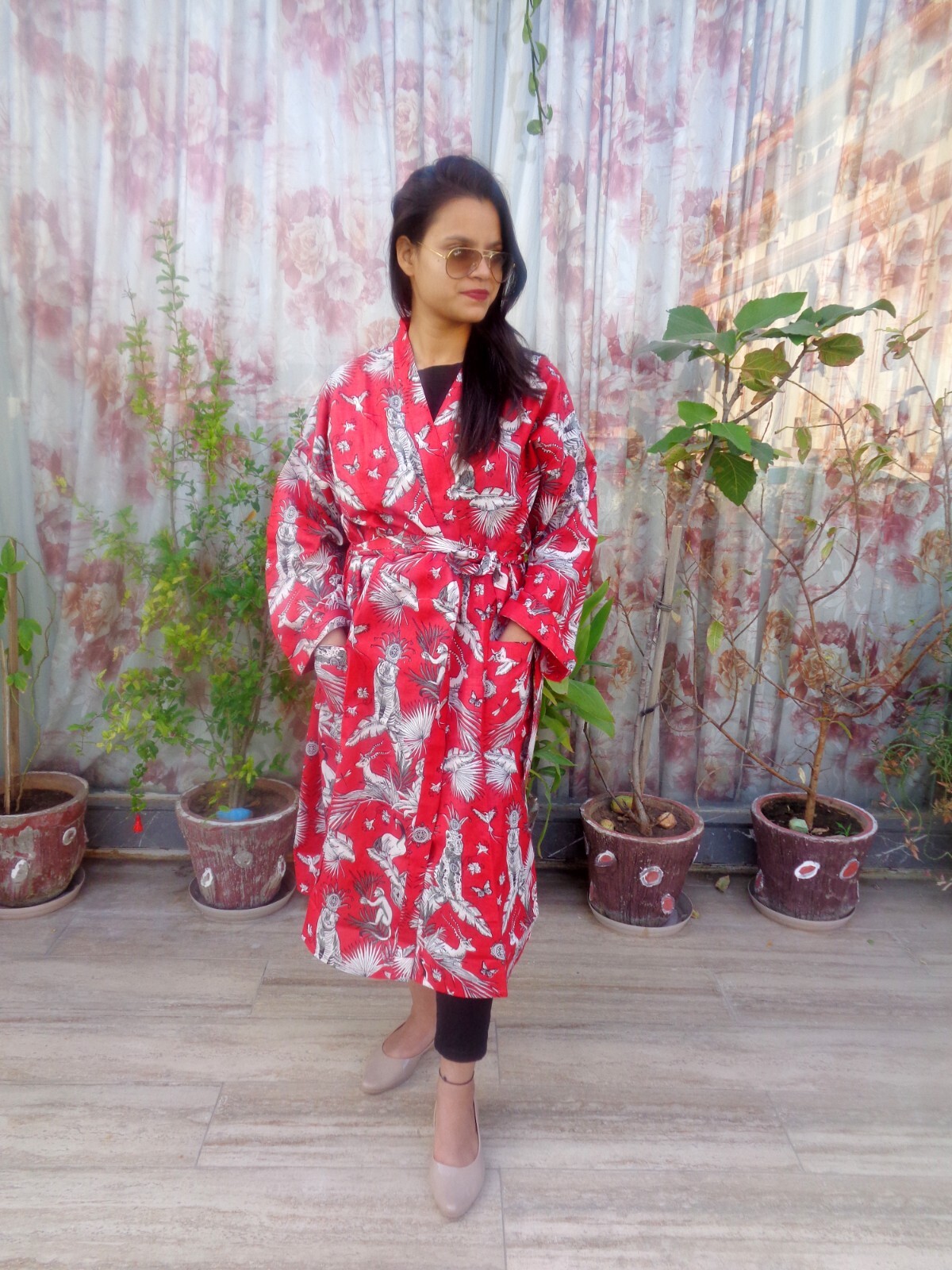 10Pc Lot Robes Ladies Cotton Printed Kimono Bathrobe Assorted Summer Beach Wear image 2