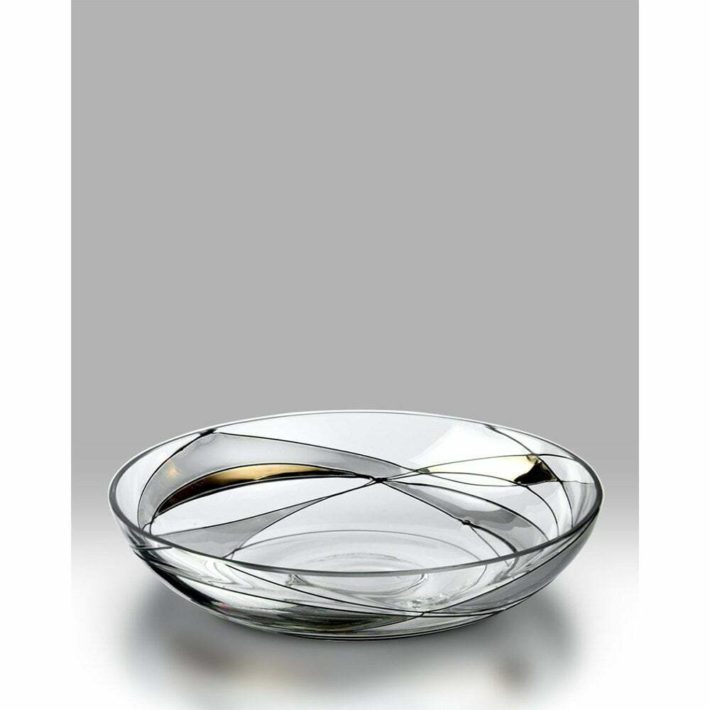 Nobile Glassware Silver Mosaic Kiri Bowl 20cm 7559