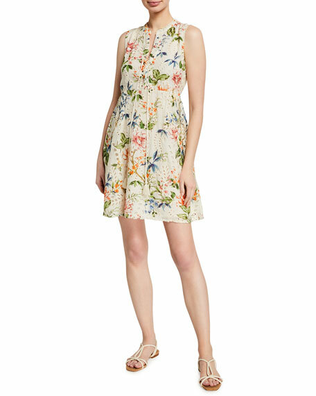 caprice mini dress Caprice Sheer Embellished Bodycon Mini Dress in Almond