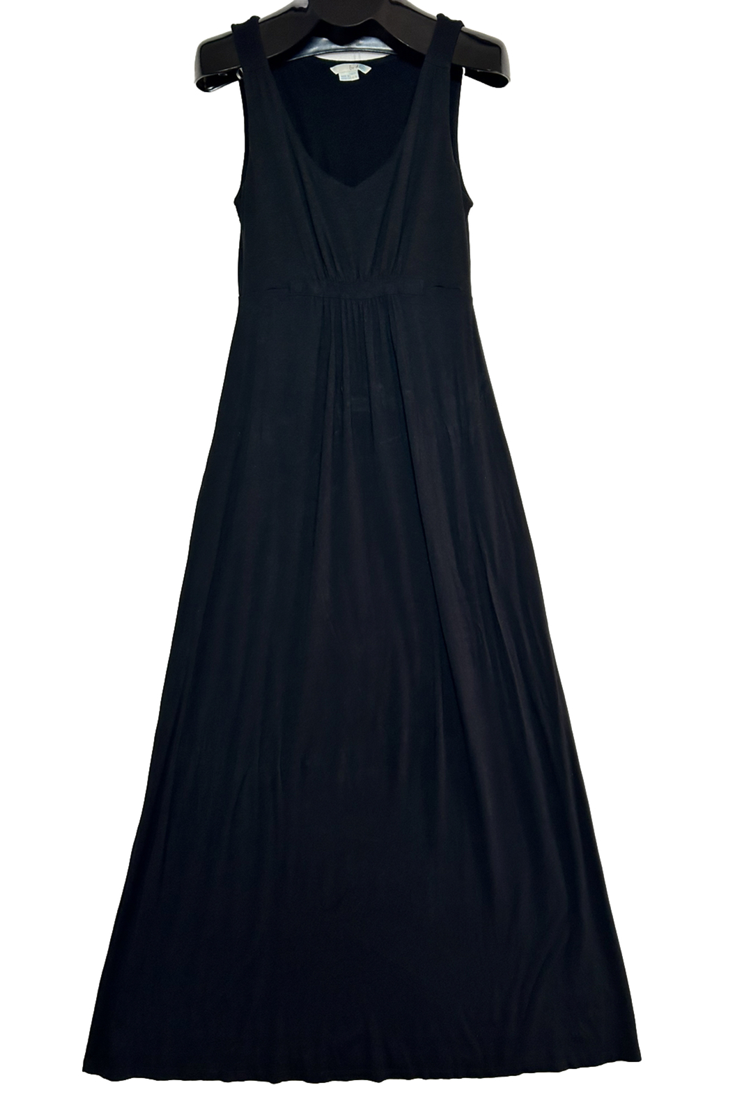 Boden Black Sleeveless Maxi Dress V-Neck Jersey Knit 8 Long Viscose Elastane
