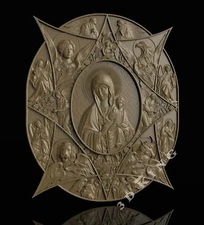 3D STL Model Saint Mariya and Jesus 4 for CNC Router 3D Printer Engraver Carving