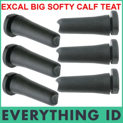 BIG SOFTY CALF REARING BLACK EXCAL TEATS SUITS SHOOF MILK TRAIN FEEDERS BUCKETS