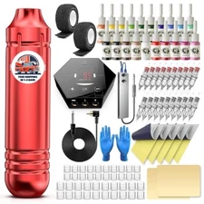 Maquina De Tatuaje Kit PROFESIONAL Para Tatuar Tattoo Pluma Artistas NUEVO