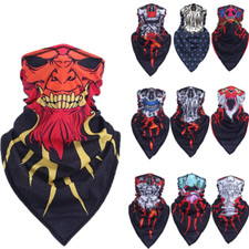Skull Neck Gaiter Tube Sun Shield Breathable Motorcycle Face Mask Bandana Scarf