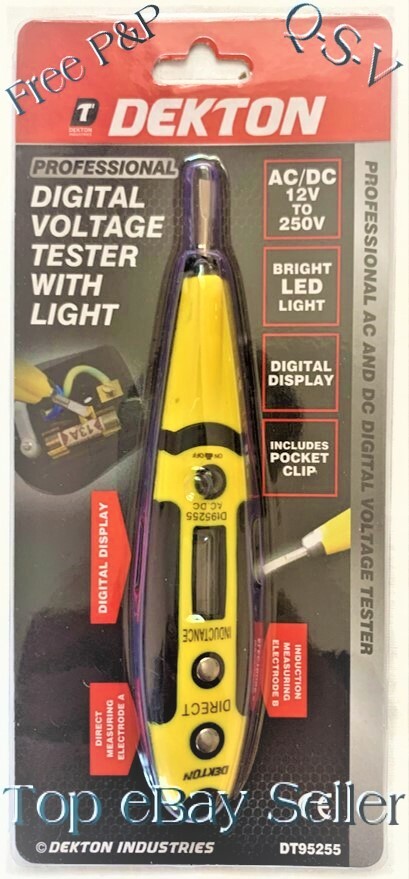 Dekton Professional Digital Voltage Tester With bright LED light