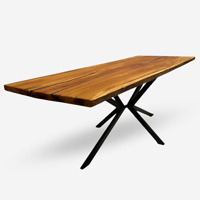designs4yourhome Esstisch 230x70cm, echte Baumkante, massiver Holztisch