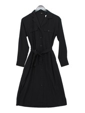 Uniqlo Shirt Midi Dress XS in Black