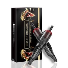 -Tattoo Cartridge Needles 12 0.35mm 9 Curved Magnum Standard Disposable Tatt...