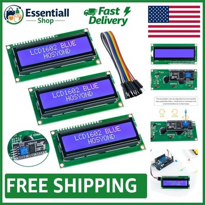 Efficient I2C 1602 LCD Display Module Set - Compatible with Multiple Platforms