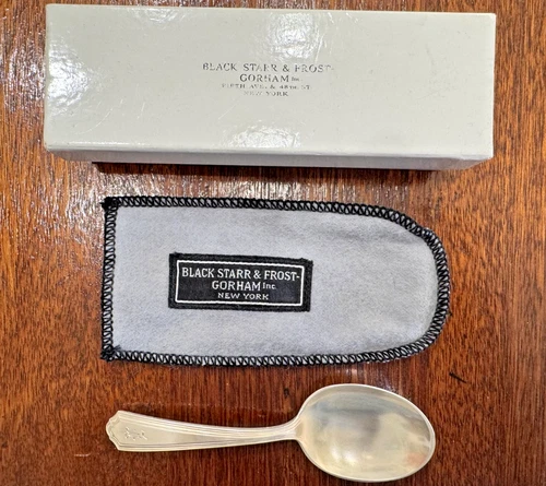Vintage Gorham Sterling Silver Child Baby Spoon Monogrammed Patent 1923 Antique