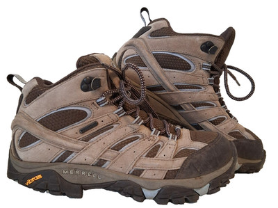 Merrell Womens Moab Size 8.5 Vibram Waterproof Hiking Boot Shoe Brown J99782 Mid