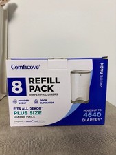 Comficove Refills Compatible with DEKOR PLUS Diaper Pails 8 Pack Extra Thick