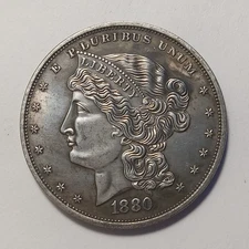 USA 1880 Lady Dollar Pattern Econumía Fantasy Coin