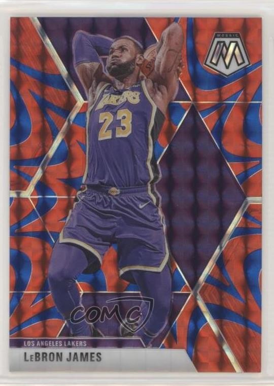 2019-20 Panini Mosaic Reactive Blue Prizm LeBron James #8 1q7