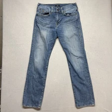 True Religion Ricky Jeans Mens 34x34 Relaxed Straight Denim Flap Pockets Y2K