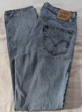Vtg Levi's 512 Slim Fit Jeans 36x34 Light Wash Blue Denim Made in Mexico 90s Y2K