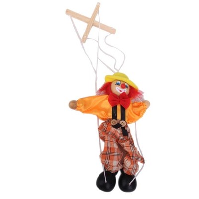 1pcs Hölzerne Marionette Clown Spielzeug Für Kinder