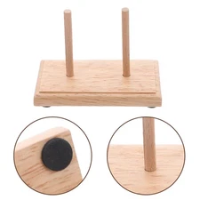 Wooden Mini Thread Spool Rack Organizer Holder for Sewing Embroidery Use