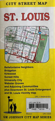 New ST. LOUIS MISSOURI ROAD MAP  City/Street   AAA/GMJ/GM JOHNSON   Latest 2024