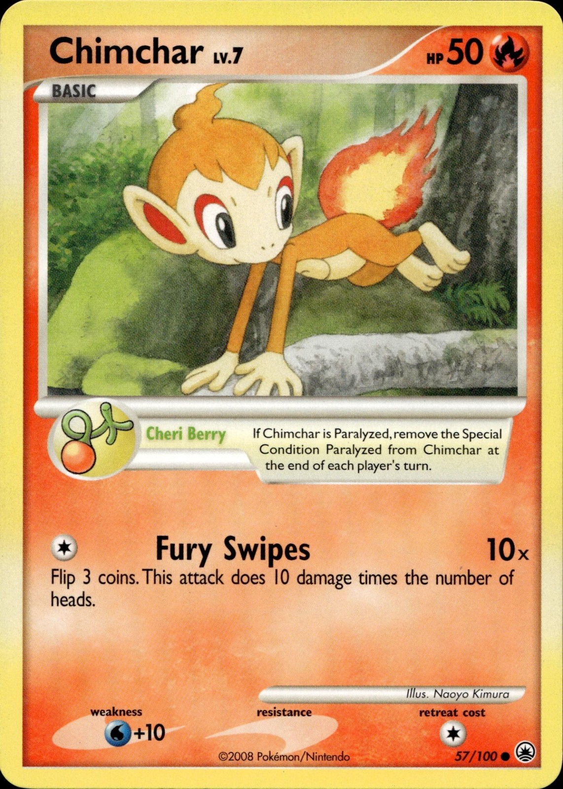CHIMCHAR 57/100 COMMON MAJESTIC DAWN POKEMON LP