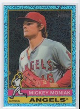 #337 2025 Topps Heritage BLUE SPARKLE Mickey Moniak Los Angeles Angels