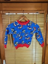 Vintage 80s 90s Disney Mickey Stuff For Kids AOP Crewneck Sweatshirt 4T Toddler