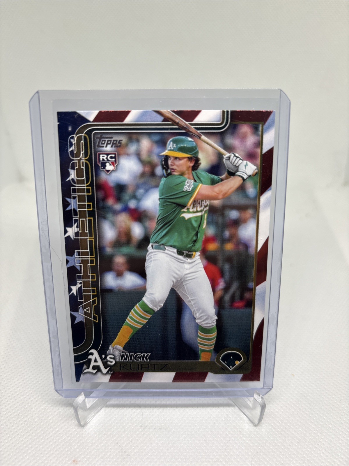 2025 Topps Update Series Nick Kurtz #US201 Independence Day /76 RC Athletics SP