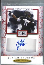 2021 SAGE Premier Draft Josiah Bronson Auto RC #A120 Huskies Autographs Red