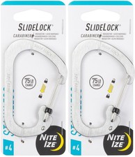 Nite Ize SlideLock Stainless Steel Carabiner 4 - Stainless 2-Pack 