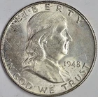 1948 90% Silver Franklin Half Dollar UNC