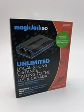 Magic Jack Go VOIP Phone Adapter Portable Home and On-The-Go Digital Phone