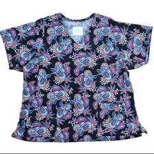 Vera Bradley Paisley Print Scrub Top Womens 3X