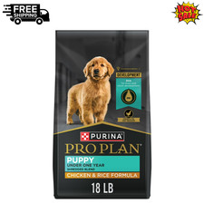 Purina Pro Plan Puppy Dog Food 18lb Chicken Rice Under 1 Year 2.67 per pound