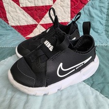 Nike Kids Flex Runner 2 Black White DJ6039-002 Toddler Running Shoes 6C