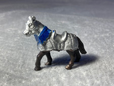 Safari Ltd. War-Horse Silver and Blue Knight Animal Figurine Crusader Medieval